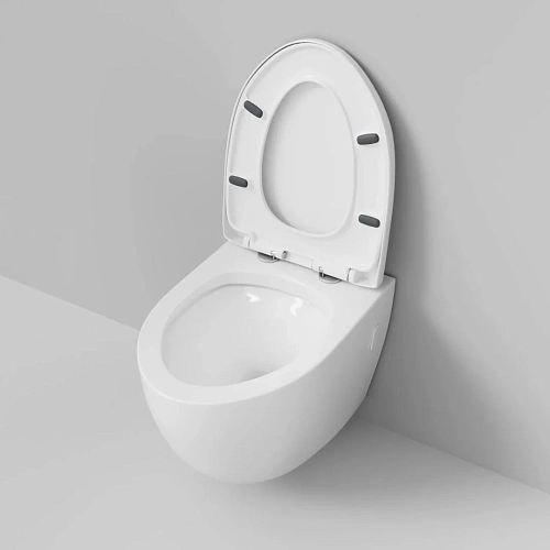 Унитаз подвесной GROSSMAN GR-4451S 580x395x365 безободковый с тонкой крышкой Унитаз подвесной GROSSMAN GR-4451S 580x395x365 безободковый с тонкой крышкой