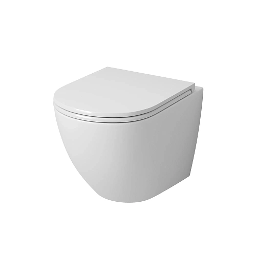 Унитаз подвесной GROSSMAN GR-4455S 490x360x350 безободковый с тонкой крышкой Унитаз подвесной GROSSMAN GR-4455S 490x360x350 безободковый с тонкой крышкой