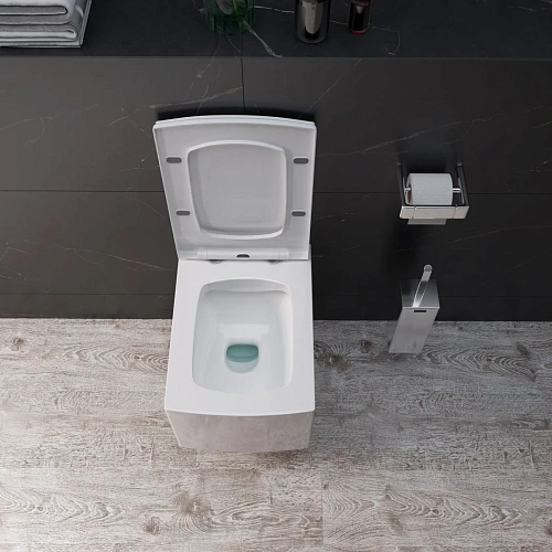 Унитаз подвесной GROSSMAN GR-4460S 510x350x360 белый безободковый с тонкой крышкой Унитаз подвесной GROSSMAN GR-4460S 510x350x360 белый безободковый с тонкой крышкой