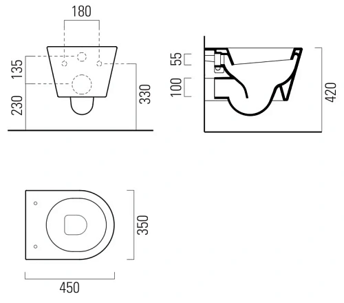 Унитаз подвесной GSI Norm 861011 compact Унитаз подвесной GSI Norm 861011 compact