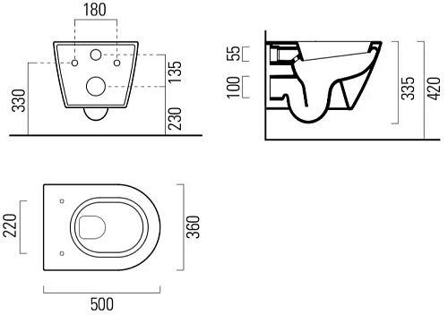 Унитаз подвесной GSI Norm 861811 compact Унитаз подвесной GSI Norm 861811 compact