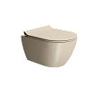 Унитаз подвесной GSI PURA безободковый Swirlflush бежевый матовый (881608) без сиденья Унитаз подвесной GSI PURA безободковый Swirlflush бежевый матовый (881608) без сиденья