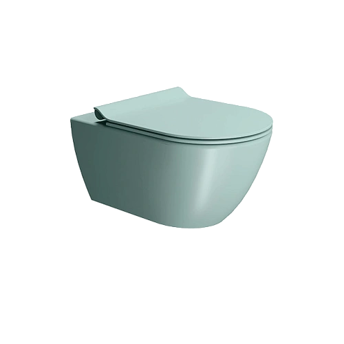 Унитаз подвесной GSI PURA безободковый Swirlflush голубой матовый (881515) без сиденья Унитаз подвесной GSI PURA безободковый Swirlflush голубой матовый (881515) без сиденья