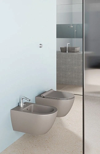 Унитаз подвесной GSI PURA безободковый Swirlflush коричневый матовый (881616) без сиденья Унитаз подвесной GSI PURA безободковый Swirlflush коричневый матовый (881616) без сиденья