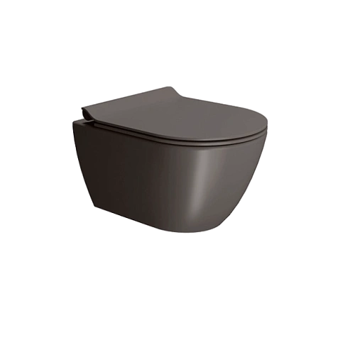 Унитаз подвесной GSI PURA безободковый Swirlflush коричневый матовый (881616) без сиденья Унитаз подвесной GSI PURA безободковый Swirlflush коричневый матовый (881616) без сиденья