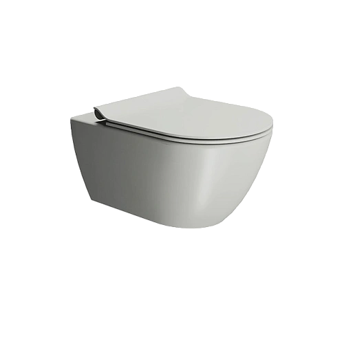 Унитаз подвесной GSI PURA безободковый Swirlflush серый матовый (881517) без сиденья Унитаз подвесной GSI PURA безободковый Swirlflush серый матовый (881517) без сиденья