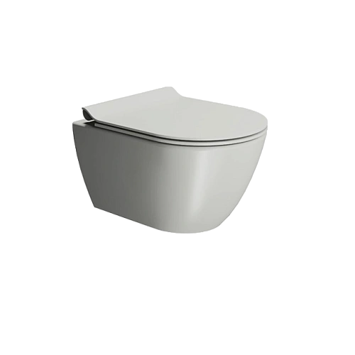 Унитаз подвесной GSI PURA безободковый Swirlflush серый матовый (881617) без сиденья Унитаз подвесной GSI PURA безободковый Swirlflush серый матовый (881617) без сиденья