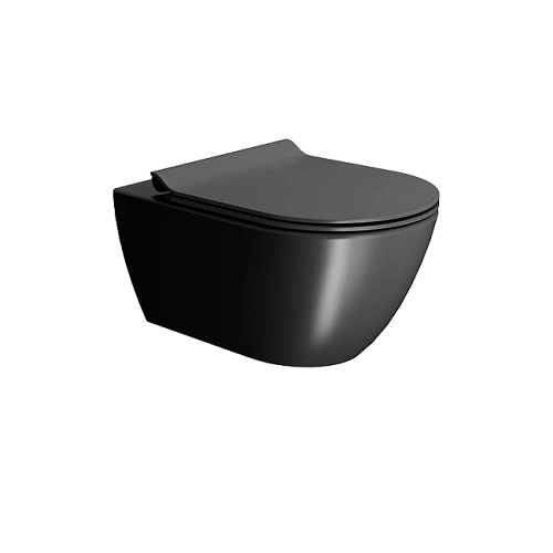 Унитаз подвесной GSI PURA безободковый Swirlflush черный матовый (881526) без сиденья Унитаз подвесной GSI PURA безободковый Swirlflush черный матовый (881526) без сиденья