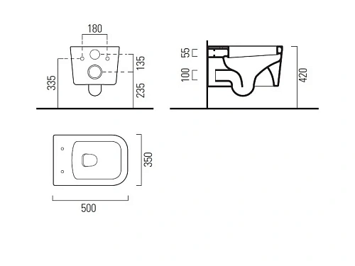 Унитаз подвесной GSI Traccia 691611 Унитаз подвесной GSI Traccia 691611