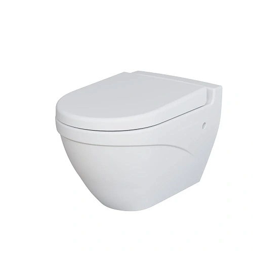 Унитаз подвесной Nord 133T20101 (535x385x360) белый матовый с толстой крышкой 133T20101-132T20101 Унитаз подвесной Nord 133T20101 (535x385x360) белый матовый с толстой крышкой 133T20101-132T20101