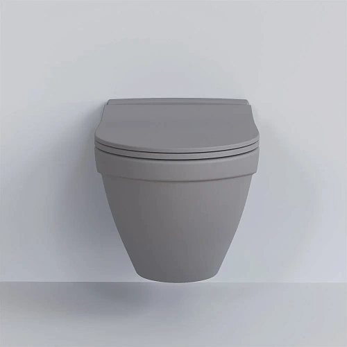 Унитаз подвесной Nord 133T20301 (535x385x360) серый матовый с тонкой крышкой 133T20301-132T20301S Унитаз подвесной Nord 133T20301 (535x385x360) серый матовый с тонкой крышкой 133T20301-132T20301S