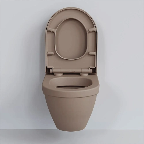 Унитаз подвесной Nord 133T20501 (535x385x360) бежевый матовый без сиденья Унитаз подвесной Nord 133T20501 (535x385x360) бежевый матовый без сиденья