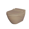 Унитаз подвесной Nord 133T20501 (535x385x360) бежевый матовый с тонкой крышкой 133T20501-132T20501S Унитаз подвесной Nord 133T20501 (535x385x360) бежевый матовый с тонкой крышкой 133T20501-132T20501S