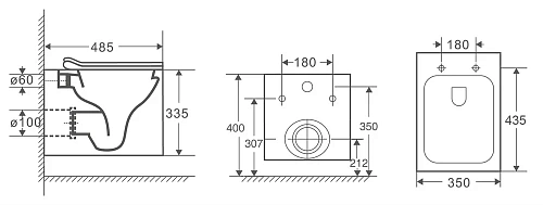 Унитаз подвесной OWL Cube Cirkel-H OWLT190803 безободковый с сиденьем DP микролифт Унитаз подвесной OWL Cube Cirkel-H OWLT190803 безободковый с сиденьем DP микролифт