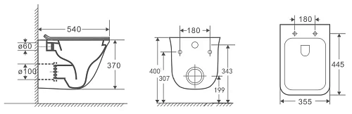 Унитаз подвесной OWL Eter Ruta-H OWLT190203 безободковый с сиденьем DP микролифт Унитаз подвесной OWL Eter Ruta-H OWLT190203 безободковый с сиденьем DP микролифт