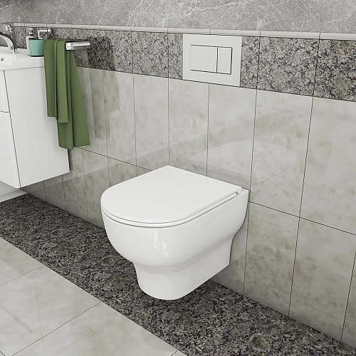 Унитаз подвесной OWL Tid Cirkel-H OWLT190701 безободковый с сиденьем DP микролифт Унитаз подвесной OWL Tid Cirkel-H OWLT190701 безободковый с сиденьем DP микролифт