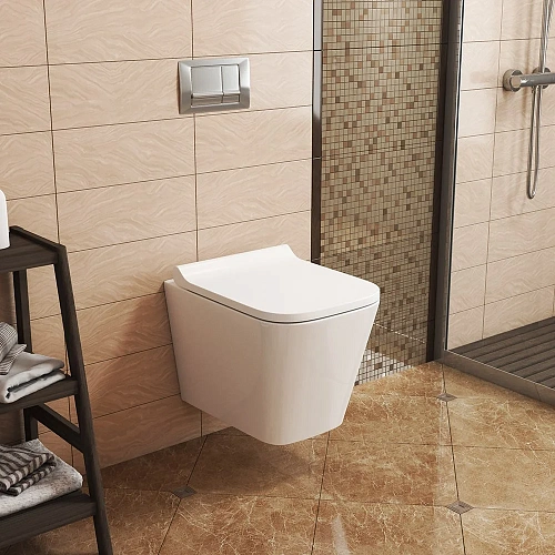 Унитаз подвесной OWL Vatter Ruta-H mini OWLT190403 безободковый с сиденьем DP микролифт Унитаз подвесной OWL Vatter Ruta-H mini OWLT190403 безободковый с сиденьем DP микролифт