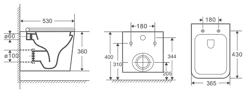 Унитаз подвесной OWL Vatter Ruta-H OWLT190401 безободковый с сиденьем DP микролифт Унитаз подвесной OWL Vatter Ruta-H OWLT190401 безободковый с сиденьем DP микролифт