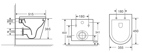 Унитаз подвесной OWL Vind Ruta-H OWLT190304 безободковый с сиденьем DP микролифт Унитаз подвесной OWL Vind Ruta-H OWLT190304 безободковый с сиденьем DP микролифт