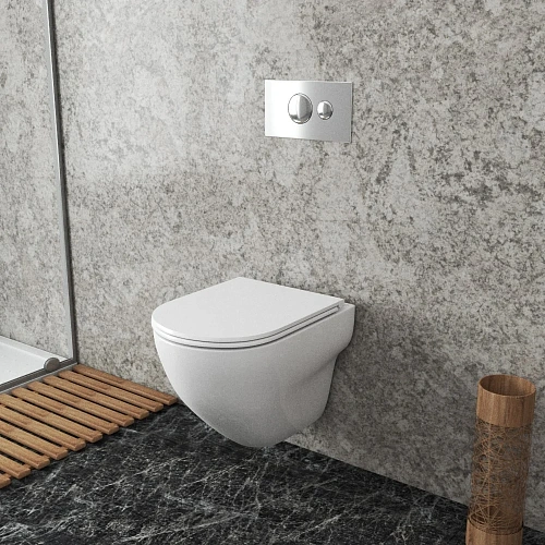 Унитаз подвесной OWL Wave Cirkel-H OWLT190801 безободковый с сиденьем DP микролифт Унитаз подвесной OWL Wave Cirkel-H OWLT190801 безободковый с сиденьем DP микролифт