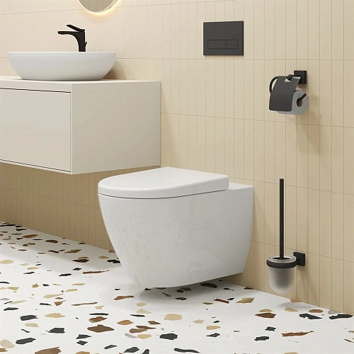 Унитаз подвесной Queen 113T20001R (570x360x400) белый безободковый с толстой крышкой 113T20001R-112T20001 Унитаз подвесной Queen 113T20001R (570x360x400) белый безободковый с толстой крышкой 113T20001R-112T20001