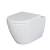 Унитаз подвесной Queen 113T20001R (570x360x400) белый безободковый с толстой крышкой 113T20001R-112T20001
