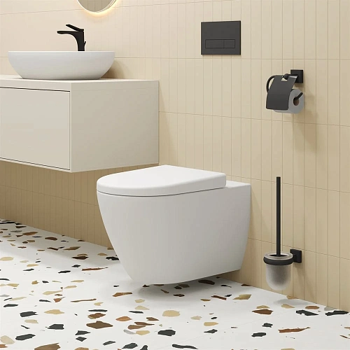 Унитаз подвесной Queen 113T20101R (570x360x400) белый матовый безободковый с толстой крышкой 113T20101R-112T20101 Унитаз подвесной Queen 113T20101R (570x360x400) белый матовый безободковый с толстой крышкой 113T20101R-112T20101