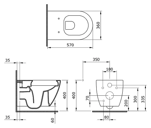 Унитаз подвесной Queen 113T20201R (570x360x400) черный матовый безободковый с толстой крышкой 113T20201R-112T20201 Унитаз подвесной Queen 113T20201R (570x360x400) черный матовый безободковый с толстой крышкой 113T20201R-112T20201