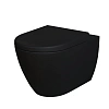 Унитаз подвесной Queen 113T20201R (570x360x400) черный матовый безободковый с толстой крышкой 113T20201R-112T20201 Унитаз подвесной Queen 113T20201R (570x360x400) черный матовый безободковый с толстой крышкой 113T20201R-112T20201