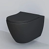 Унитаз подвесной Queen 113T20201R (570x360x400) черный матовый безободковый с тонкой крышкой 113T20201R-112T20201S Унитаз подвесной Queen 113T20201R (570x360x400) черный матовый безободковый с тонкой крышкой 113T20201R-112T20201S