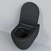 Унитаз подвесной Queen 113T20201R (570x360x400) черный матовый безободковый с тонкой крышкой 113T20201R-112T20201S Унитаз подвесной Queen 113T20201R (570x360x400) черный матовый безободковый с тонкой крышкой 113T20201R-112T20201S