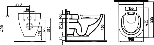 Унитаз подвесной STWORKI Rotenburg SWH52 безободковый , черный , с прямым выпуском , с сиденьем микролифт 4 478156 Унитаз подвесной STWORKI Rotenburg SWH52 безободковый , черный , с прямым выпуском , с сиденьем микролифт 4 478156