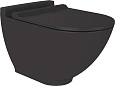 Унитаз подвесной STWORKI Rotenburg SWH52 безободковый , черный , с прямым выпуском , с сиденьем микролифт 4 478156 Унитаз подвесной STWORKI Rotenburg SWH52 безободковый , черный , с прямым выпуском , с сиденьем микролифт 4 478156