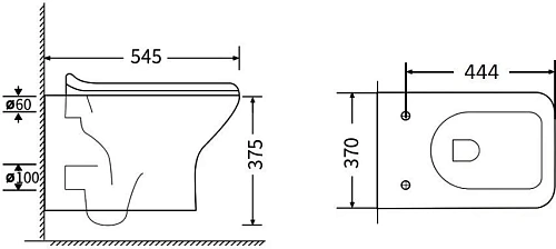 Унитаз подвесной STWORKI Вестерос VS-01up безободковый, с сиденьем микролифт, встроенный, фарфоровый, белый 549722 Унитаз подвесной STWORKI Вестерос VS-01up безободковый, с сиденьем микролифт, встроенный, фарфоровый, белый 549722
