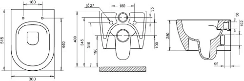 Унитаз подвесной STWORKI Ларвик 5512 безободковый с сиденьем микролифт 588601 Унитаз подвесной STWORKI Ларвик 5512 безободковый с сиденьем микролифт 588601