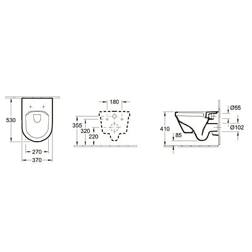Унитаз подвесной Villeroy & Boch Architectura 5684HRR1 (5684 HR R1) CeramicPlus, без смывного обода Унитаз подвесной Villeroy & Boch Architectura 5684HRR1 (5684 HR R1) CeramicPlus, без смывного обода