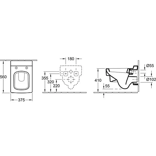 Унитаз подвесной Villeroy & Boch Memento 562810R2 (5628 10 R2) Star White, CeramicPlus Унитаз подвесной Villeroy & Boch Memento 562810R2 (5628 10 R2) Star White, CeramicPlus