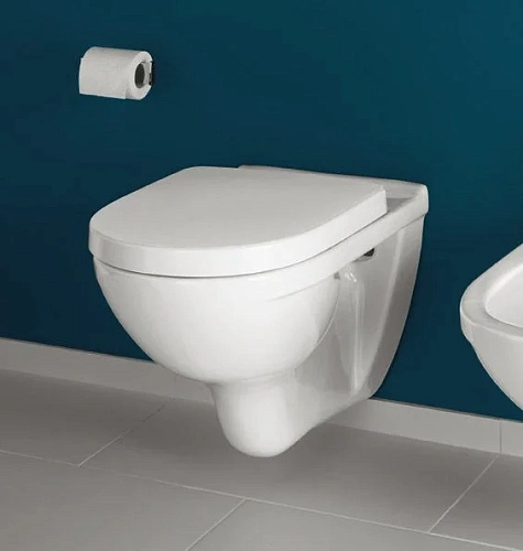 Унитаз подвесной Villeroy & Boch O.Novo 5660HRR1 (5660 HR R1) CeramicPlus, без смывного обода Унитаз подвесной Villeroy & Boch O.Novo 5660HRR1 (5660 HR R1) CeramicPlus, без смывного обода