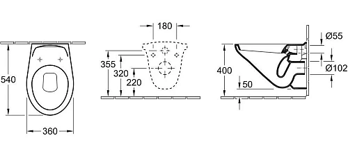Унитаз подвесной Villeroy & Boch Omnia Classic 76821001 (7682 10 01) Унитаз подвесной Villeroy & Boch Omnia Classic 76821001 (7682 10 01)