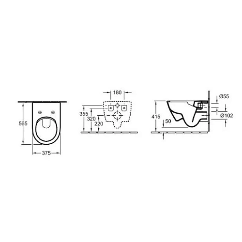 Унитаз подвесной Villeroy & Boch Subway 2.0 5614R001 (5614 R0 01) без смывного обода Унитаз подвесной Villeroy & Boch Subway 2.0 5614R001 (5614 R0 01) без смывного обода