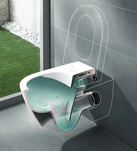 Унитаз подвесной Villeroy & Boch Subway 2.0 5614R0R1 (5614 R0 R1) CeramicPlus, без смывного обода Унитаз подвесной Villeroy & Boch Subway 2.0 5614R0R1 (5614 R0 R1) CeramicPlus, без смывного обода