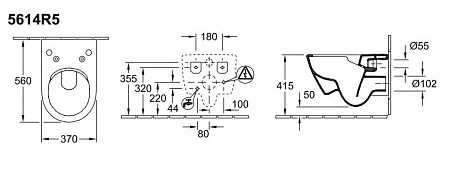 Унитаз подвесной Villeroy & Boch Subway 2.0 5614R5R1 (5614 R5 R1) CeramicPlus, DirectFlush Унитаз подвесной Villeroy & Boch Subway 2.0 5614R5R1 (5614 R5 R1) CeramicPlus, DirectFlush