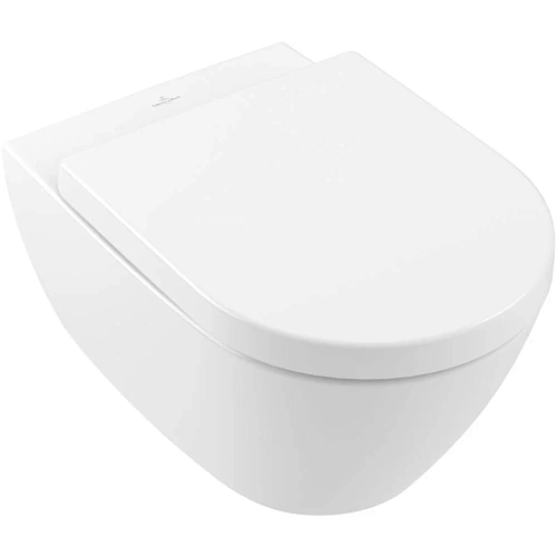 Унитаз подвесной Villeroy & Boch Subway 2.0 CeramicPlus 5606R0R1-GP с сиденьем укороченный Унитаз подвесной Villeroy & Boch Subway 2.0 CeramicPlus 5606R0R1-GP с сиденьем укороченный