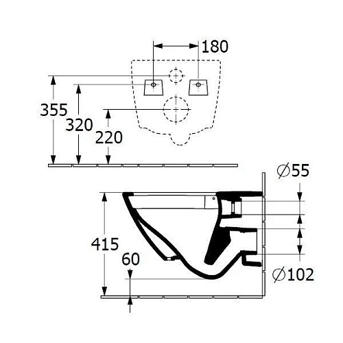 Унитаз подвесной Villeroy & Boch Subway 3.0 4670TSR1 (4670 TS R1) CeramicPlus, TwistFlush Унитаз подвесной Villeroy & Boch Subway 3.0 4670TSR1 (4670 TS R1) CeramicPlus, TwistFlush