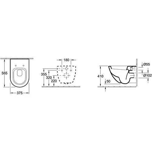 Унитаз подвесной Villeroy & Boch Subway 66001001 (6600 10 01) Унитаз подвесной Villeroy & Boch Subway 66001001 (6600 10 01)