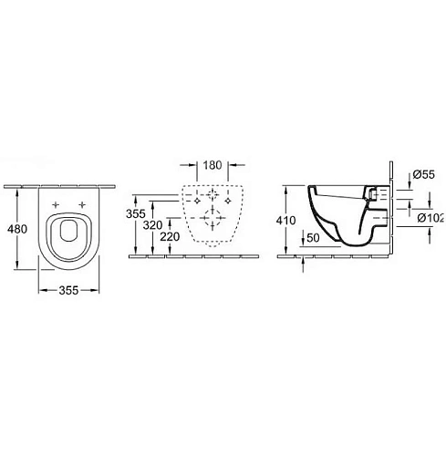 Унитаз подвесной Villeroy & Boch Subway 66041001 (6604 10 01) укороченная Унитаз подвесной Villeroy & Boch Subway 66041001 (6604 10 01) укороченная