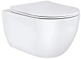 Унитаз подвесной Vincea Evo VT1-34 безободковый, белый, ультратонкое soft-close сиденье Унитаз подвесной Vincea Evo VT1-34 безободковый, белый, ультратонкое soft-close сиденье