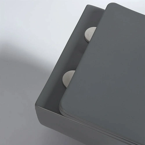 Унитаз подвесной Vincea Evo VT1-34SMA безободковый, цвет антрацит матовый, ультратонкое soft-close с Унитаз подвесной Vincea Evo VT1-34SMA безободковый, цвет антрацит матовый, ультратонкое soft-close с