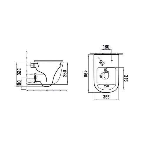 Унитаз подвесной Vincea Evo VT1-34SMA безободковый, цвет антрацит матовый, ультратонкое soft-close с Унитаз подвесной Vincea Evo VT1-34SMA безободковый, цвет антрацит матовый, ультратонкое soft-close с
