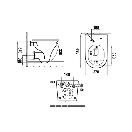 Унитаз подвесной Vincea Globo VT1-14SMC безободковый, цвет капучино мат., ультратонкое сиденье soft- Унитаз подвесной Vincea Globo VT1-14SMC безободковый, цвет капучино мат., ультратонкое сиденье soft-